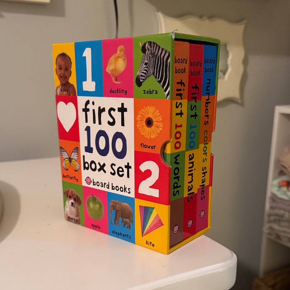 First 100 Box Set Board Books for Kids - Multicolor